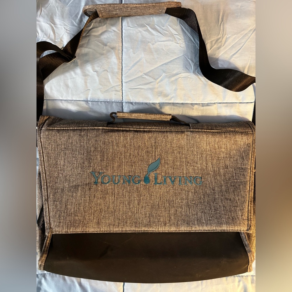 Young Living Gray and Black Messenger Bag. Brand New.